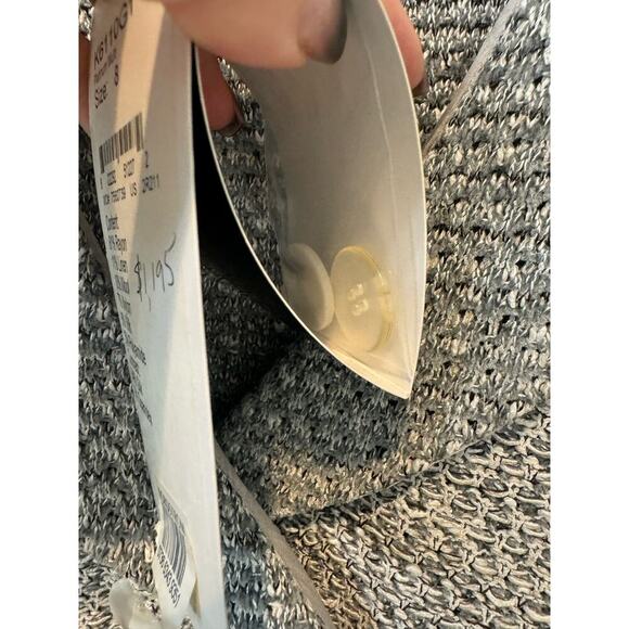 NWT St John Knit Blazer Platinum Multi Double Breasted Textured Jacket Size 8 - Picture 5 of 10